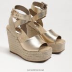 נשים הַנעָלָה Sam Edelman סנדל טריז ואדה אספדריל עלה זהב 4XL22X383