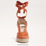 נשים הַנעָלָה Sam Edelman סנדל טריז מרגריטה אספדריל תפוז שרוף 4XL22X86 - Image 3