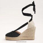 נשים הַנעָלָה Sam Edelman סנדל טריז מרגריטה אספדריל זמש שחור 4XL22X87 - Image 4