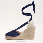 נשים הַנעָלָה Sam Edelman סנדל טריז מרגריטה אספדריל חיל הים 4XL22X88 - Image 4