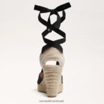 נשים הַנעָלָה Sam Edelman סנדל טריז מרגריטה אספדריל זמש שחור 4XL22X87 - Image 5