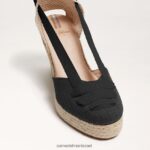 נשים הַנעָלָה Sam Edelman סנדל טריז מרגריטה אספדריל זמש שחור 4XL22X87 - Image 7