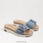 נשים הַנעָלָה Sam Edelman סנדל מגלשה ariane כחול מונטרוז 4XL22X180