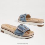 נשים הַנעָלָה Sam Edelman סנדל מגלשה ariane כחול מונטרוז 4XL22X180 - Image 7
