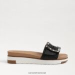 נשים הַנעָלָה Sam Edelman סנדל מגלשה ariane מארג שחור 4XL22X184 - Image 2