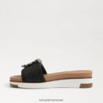נשים הַנעָלָה Sam Edelman סנדל מגלשה ariane מארג שחור 4XL22X184 - Image 4