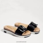 נשים הַנעָלָה Sam Edelman סנדל מגלשה ariane עור שחור 4XL22X183