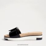 נשים הַנעָלָה Sam Edelman סנדל מגלשה ariane עור שחור 4XL22X183 - Image 4