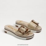 נשים הַנעָלָה Sam Edelman סנדל מגלשה ariane קליפת ביצה ארוגה 4XL22X179