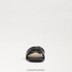 נשים הַנעָלָה Sam Edelman סנדל מגלשה אירינה לטאה שחורה 4XL22X3 - Image 3