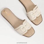 נשים הַנעָלָה Sam Edelman סנדל מגלשה אירינה קרם שנהב/בננה מודרני 4XL22X2 - Image 6