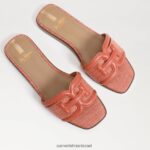 נשים הַנעָלָה Sam Edelman סנדל מגלשה אירינה ורוד טרקוטה/ורוד טיח 4XL22X4 - Image 7