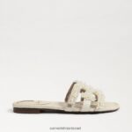 נשים הַנעָלָה Sam Edelman סנדל מגלשה ביי פרלה שנהב מודרני 4XL22X498 - Image 2