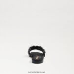 נשים הַנעָלָה Sam Edelman סנדל מגלשה ביי פרלה עור שחור 4XL22X497 - Image 5