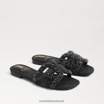 נשים הַנעָלָה Sam Edelman סנדל מגלשה ביי פרלה עור שחור 4XL22X497