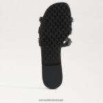 נשים הַנעָלָה Sam Edelman סנדל מגלשה ביי פרלה עור שחור 4XL22X497 - Image 6