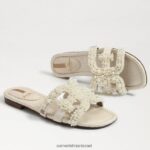 נשים הַנעָלָה Sam Edelman סנדל מגלשה ביי פרלה שנהב מודרני 4XL22X498 - Image 7