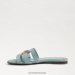 נשים הַנעָלָה Sam Edelman סנדל מגלשה קורן מפרץ כחול גאות 4XL22X576 - Image 4
