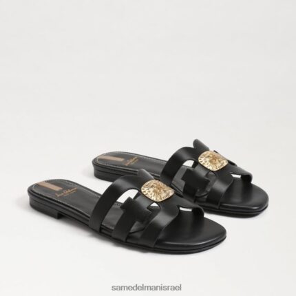נשים הַנעָלָה Sam Edelman סנדל מגלשה קורן מפרץ עור שחור 4XL22X575