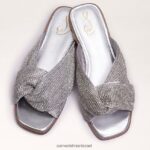 נשים הַנעָלָה Sam Edelman סנדל מגלשה issie כסף 4XL22X466 - Image 7