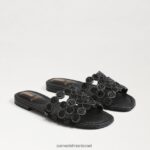 נשים הַנעָלָה Sam Edelman סנדל מגלשות bay marche זמש שחור 4XL22X606