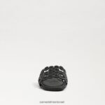 נשים הַנעָלָה Sam Edelman סנדל מגלשות bay marche זמש שחור 4XL22X606 - Image 3