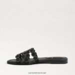 נשים הַנעָלָה Sam Edelman סנדל מגלשות bay marche זמש שחור 4XL22X606 - Image 4
