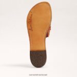 נשים הַנעָלָה Sam Edelman סנדל מגלשות giovanna raffia חלודה כהה 4XL22X70 - Image 6