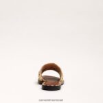 נשים הַנעָלָה Sam Edelman סנדל מגלשות giovanna raffia עלה זהב 4XL22X71 - Image 5