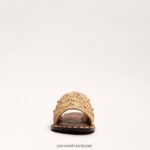 נשים הַנעָלָה Sam Edelman סנדל מגלשות giovanna raffia עץ אשור 4XL22X69 - Image 3