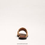 נשים הַנעָלָה Sam Edelman סנדל מגלשות giovanna raffia עץ אשור 4XL22X69 - Image 5
