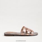 נשים הַנעָלָה Sam Edelman סנדל מגלשת מפרץ ורוד זהב 4XL22X17 - Image 2