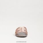 נשים הַנעָלָה Sam Edelman סנדל מגלשת מפרץ ורוד זהב 4XL22X17 - Image 3