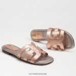 נשים הַנעָלָה Sam Edelman סנדל מגלשת מפרץ ורוד זהב 4XL22X17 - Image 7