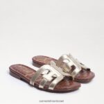 נשים הַנעָלָה Sam Edelman סנדל מגלשת מפרץ זהב מותך 4XL22X15