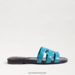 נשים הַנעָלָה Sam Edelman סנדל מגלשת מפרץ כחול/הדסון נייבי 4XL22X8 - Image 2