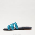 נשים הַנעָלָה Sam Edelman סנדל מגלשת מפרץ כחול/הדסון נייבי 4XL22X8 - Image 4