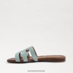 נשים הַנעָלָה Sam Edelman סנדל מגלשת מפרץ כחול קצף ים 4XL22X6 - Image 4
