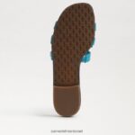 נשים הַנעָלָה Sam Edelman סנדל מגלשת מפרץ כחול/הדסון נייבי 4XL22X8 - Image 6