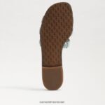 נשים הַנעָלָה Sam Edelman סנדל מגלשת מפרץ כחול קצף ים 4XL22X6 - Image 6