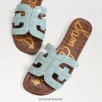נשים הַנעָלָה Sam Edelman סנדל מגלשת מפרץ כחול קצף ים 4XL22X6 - Image 7