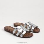 נשים הַנעָלָה Sam Edelman סנדל מגלשת מפרץ כסף רך 4XL22X16