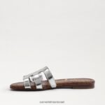 נשים הַנעָלָה Sam Edelman סנדל מגלשת מפרץ כסף רך 4XL22X16 - Image 4