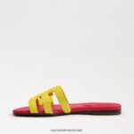 נשים הַנעָלָה Sam Edelman סנדל מגלשת מפרץ מימוזה צהוב/אולטרה פוקסיה 4XL22X7 - Image 4