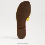נשים הַנעָלָה Sam Edelman סנדל מגלשת מפרץ מימוזה צהוב/אולטרה פוקסיה 4XL22X7 - Image 6