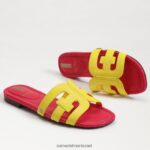 נשים הַנעָלָה Sam Edelman סנדל מגלשת מפרץ מימוזה צהוב/אולטרה פוקסיה 4XL22X7 - Image 7