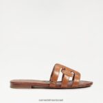 נשים הַנעָלָה Sam Edelman סנדל מגלשת מפרץ עור אוכף 4XL22X14 - Image 2