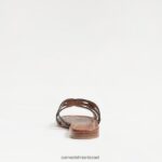 נשים הַנעָלָה Sam Edelman סנדל מגלשת מפרץ עור שחור 4XL22X12 - Image 5