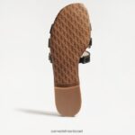 נשים הַנעָלָה Sam Edelman סנדל מגלשת מפרץ עור שחור 4XL22X12 - Image 6
