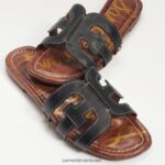 נשים הַנעָלָה Sam Edelman סנדל מגלשת מפרץ עור שחור 4XL22X12 - Image 7
